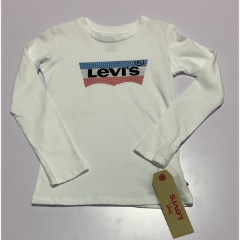 Tee Shirt Levis Blanc logo pailleté