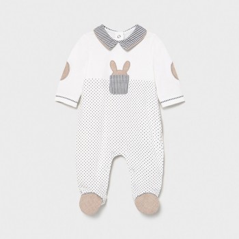 Pyjama à pois et lapin bébé garçon