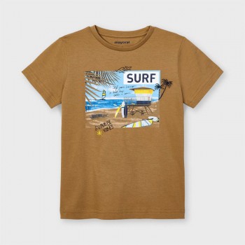 Tee shirt Ecofriends sable imprimé surf garçon