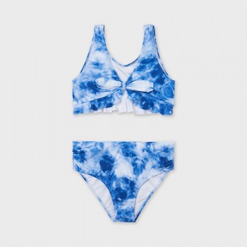 Bikini tie and dye bleu Fille junior