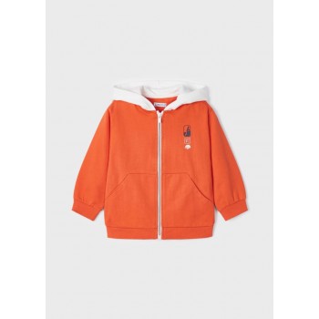 Sweatshirt zippé orange