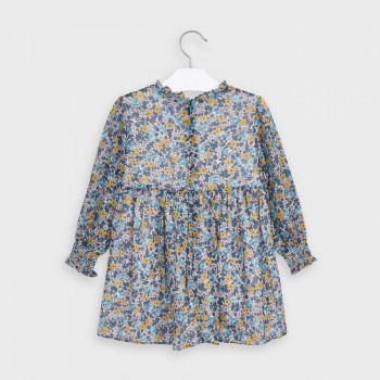 Robe imprimée fleurs vertes - MAYORAL | Boutique Jojo&Co