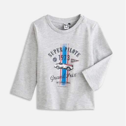 Tee shirt gris bébé garçon| Jojo&Co : Vêtements enfants - Antibes Tee shirt gris bébé garçon| Jojo&Co : Vêtements enfants - Antibes