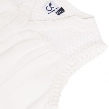 Chemise Sans Manche Blanc Casse - 3 POMMES - Boutique Jojo&Co
