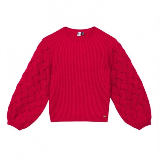 Pull Tricot Rouge - 3 POMMES | Jojo&Co : Vêtements enfants - Antibes Pull Tricot Rouge - 3 POMMES | Jojo&Co : Vêtements enfants - Antibes