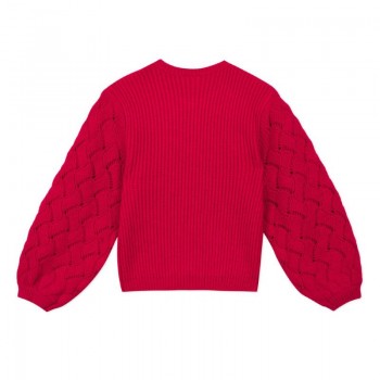 Pull Tricot Rouge - 3 POMMES | Jojo&Co : Vêtements enfants - Antibes