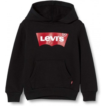 Sweatshirt  noir à capuche LEVIS |  Jojo&Co : Vêtements enfants - Antibes