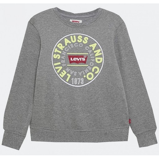 Sweatshirt  gris col rond LEVIS |  Jojo&Co : Vêtements enfants - Antibes