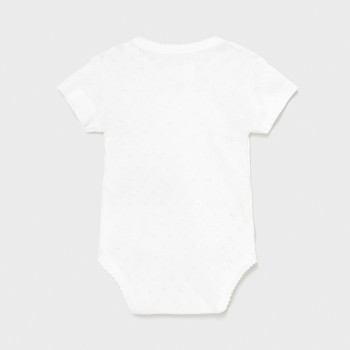Body blanc coton BB- MAYORAL | Jojo&Co : Vêtements enfants - Antibes