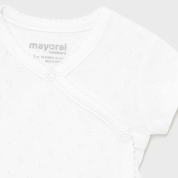 Body blanc coton BB- MAYORAL | Jojo&Co : Vêtements enfants - Antibes