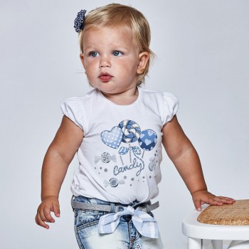 T-shirt bébé fille sucettes - MAYORAL | Jojo&Co : Vêtements enfants - Antibes