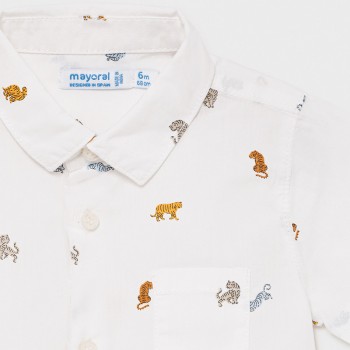 Chemise manches courtes bébé garçon tigres - MAYORAL | Boutique Jojo&Co