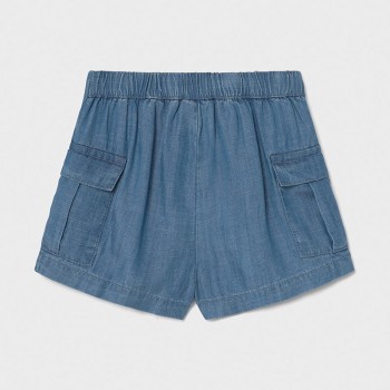 Short bleu BB fille - MAYORAL | Jojo&Co : Vêtements enfants - Antibes