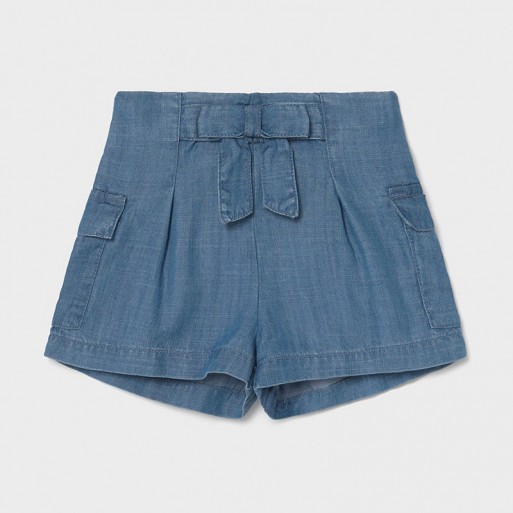 Short bleu BB fille - MAYORAL | Jojo&Co : Vêtements enfants - Antibes