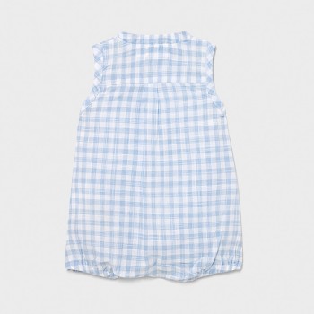 Barboteuse vichy bleu ciel bébé garçon - MAYORAL | Boutique Jojo&Co