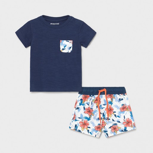 Ensemble tee shirt et boxer bébé garçon - MAYORAL | Boutique Jojo&Co