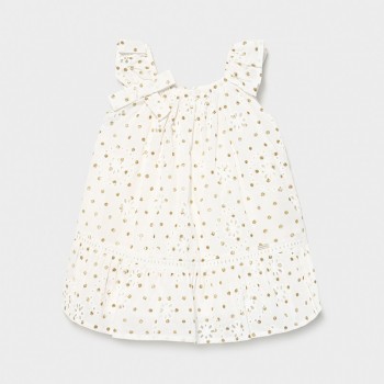 Robe ajourée à pois BB fille