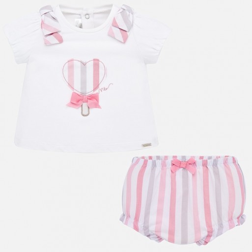 Ensemble t-shirt et culotte bébé fille nouveau-né - MAYORAL - Boutique Jojo&Co