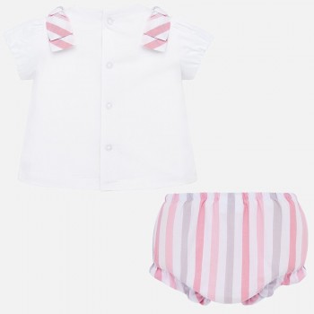 Ensemble t-shirt et culotte bébé fille nouveau-né - MAYORAL - Boutique Jojo&Co