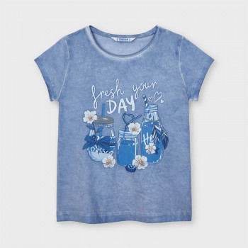 Tee Shirt bleu lavande fillettes - MAYORAL | Boutique Jojo&Co