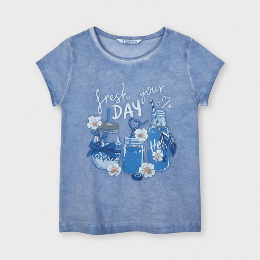 Tee Shirt bleu lavande fillettes - MAYORAL | Boutique Jojo&Co