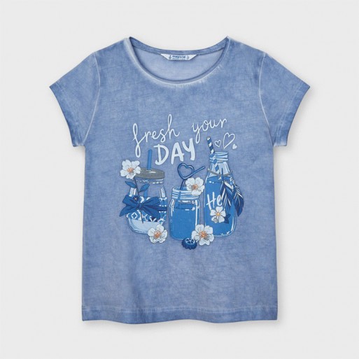 Tee Shirt bleu lavande fillettes - MAYORAL | Boutique Jojo&Co Tee Shirt bleu lavande fillettes - MAYORAL | Boutique Jojo&Co