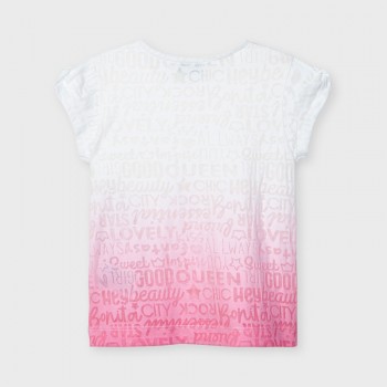 Tee Shirt en dévoré camélia fillette - MAYORAL | Boutique Jojo&Co