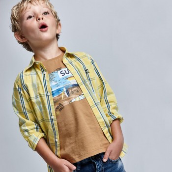 Tee shirt ecofriends sable garçon - MAYORAL | Boutique Jojo&Co
