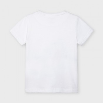 Tee shirt blanc patinettes garçon - MAYORAL | Boutique Jojo&Co