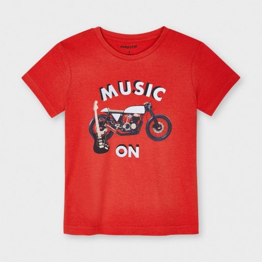 Tee shirt rouge moto garçon - MAYORAL | Boutique Jojo&Co