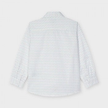 Chemise blanche micro imprimés garçon - MAYORAL | Boutique Jojo&Co