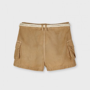 Short Ecofriends caramel fluide fillette - MAYORAL | Boutique Jojo&Co