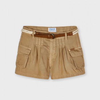 Short Ecofriends caramel fluide fillette - MAYORAL | Boutique Jojo&Co