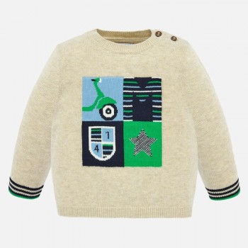 Pull dessin bébé garçon - MAYORAL - Boutique Jojo&Co