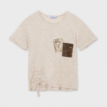 T-shirt avoine fille - MAYORAL | Jojo&Co : Vêtements enfants - Antibes