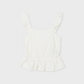 Top écru fille - MAYORAL | Jojo&Co : Vêtements enfants - Antibes