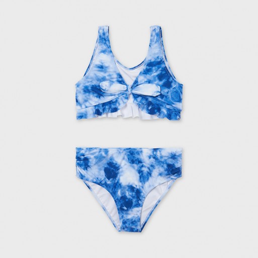 Maillot de bain bleu tie and dye fille - MAYORAL | Boutique Jojo&Co