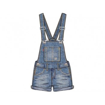 Combishort  en jean LEVIS |  Jojo&Co : Vêtements enfants - Antibes