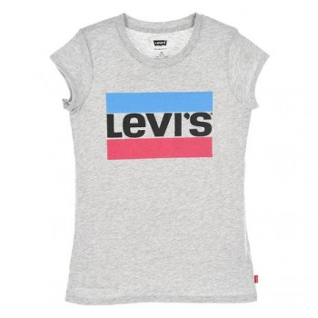 Tee shirt gris filles LEVIS |  Jojo&Co : Vêtements enfants - Antibes