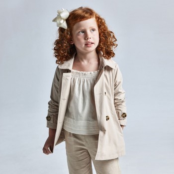 Veste trench gabardine beige fille - MAYORAL | Boutique Jojo&Co
