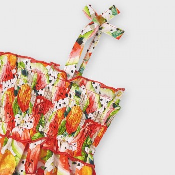 Robe smockée fruits fleurs fillette - MAYORAL | Boutique Jojo&Co