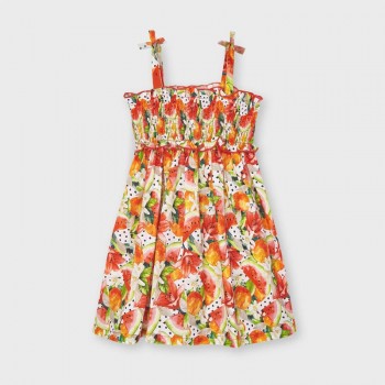 Robe smockée fruits fleurs fillette - MAYORAL | Boutique Jojo&Co