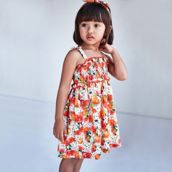 Robe smockée fruits fleurs fillette - MAYORAL | Boutique Jojo&Co