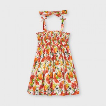 Robe smockée fruits fleurs fillette - MAYORAL | Boutique Jojo&Co