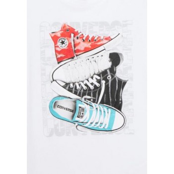 Tee Shirt blanc CONVERSE|  Jojo&Co : Vêtements enfants - Antibes