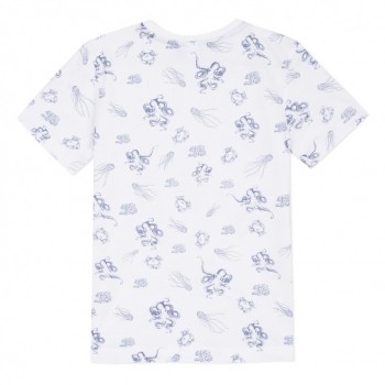 Tee Shirt Blanc Motifs Marins - 3 POMMES | Boutique Jojo&Co