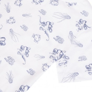 Tee Shirt Blanc Motifs Marins - 3 POMMES | Boutique Jojo&Co