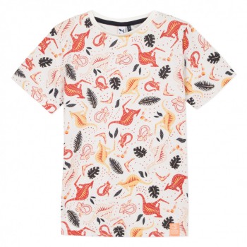 Tee Shirt Blanc Cassé Ethnique - 3 POMMES | Boutique Jojo&Co