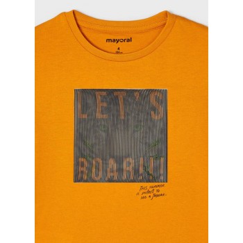 Tee shirt orange garçon - MAYORAL | Boutique Jojo&Co - Antibes