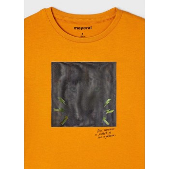 Tee shirt orange garçon - MAYORAL | Boutique Jojo&Co - Antibes